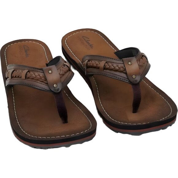 Clarks Fenner Nerice Honey Flip Flops Thong Sandals Women's US 12M - Picture 1 of 6